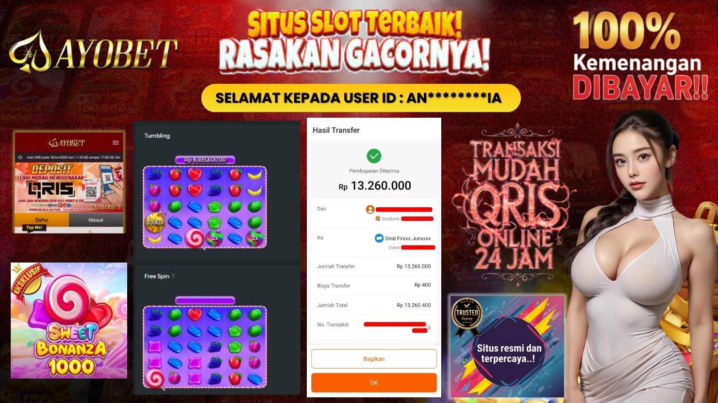 AYOBET JACKPOT SLOT SWEET BONANZA 1000